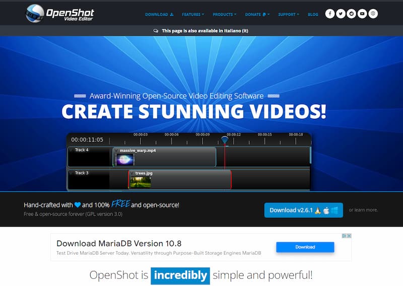 Openshot, Video editing multipiattaforma - Immagine Articolo - Kronomedia